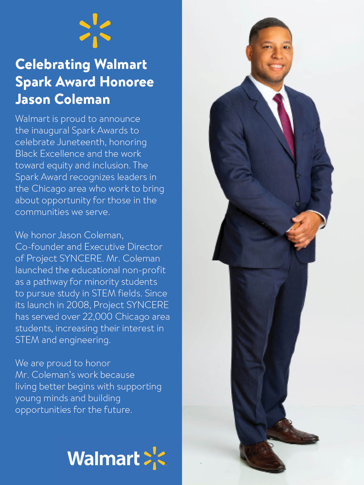 Walmart Sparks Awardee Jason Coleman